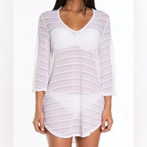 Jordan Taylor White Sheer Swim Cover-Up